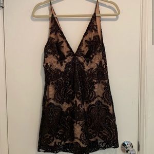 Night shimmer mini dress